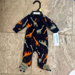 NWT Size Preemie Carter's Dinosaur Print Baby Onesie